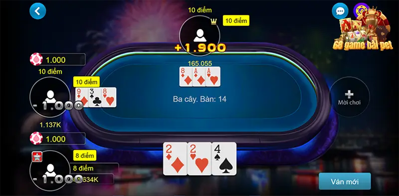 Game bài 3 cây thu hút và được đánh giá cao 