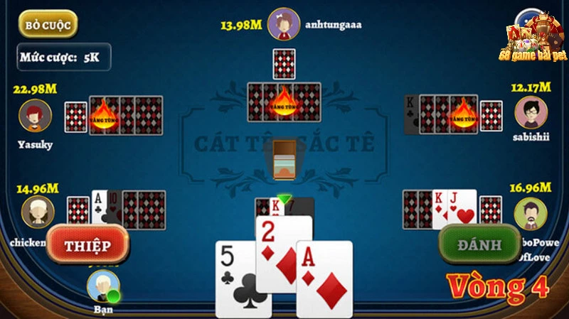 Luật đánh bài chung trong game catte
