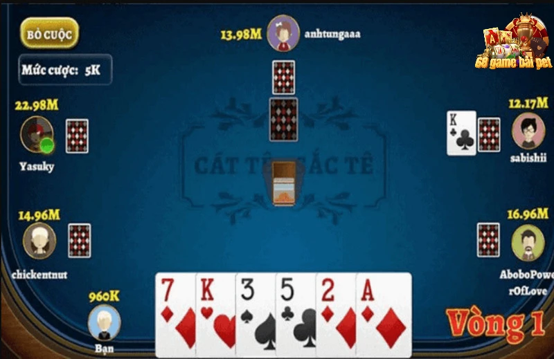 Trình tự cá cược trong catte của 68 game bài